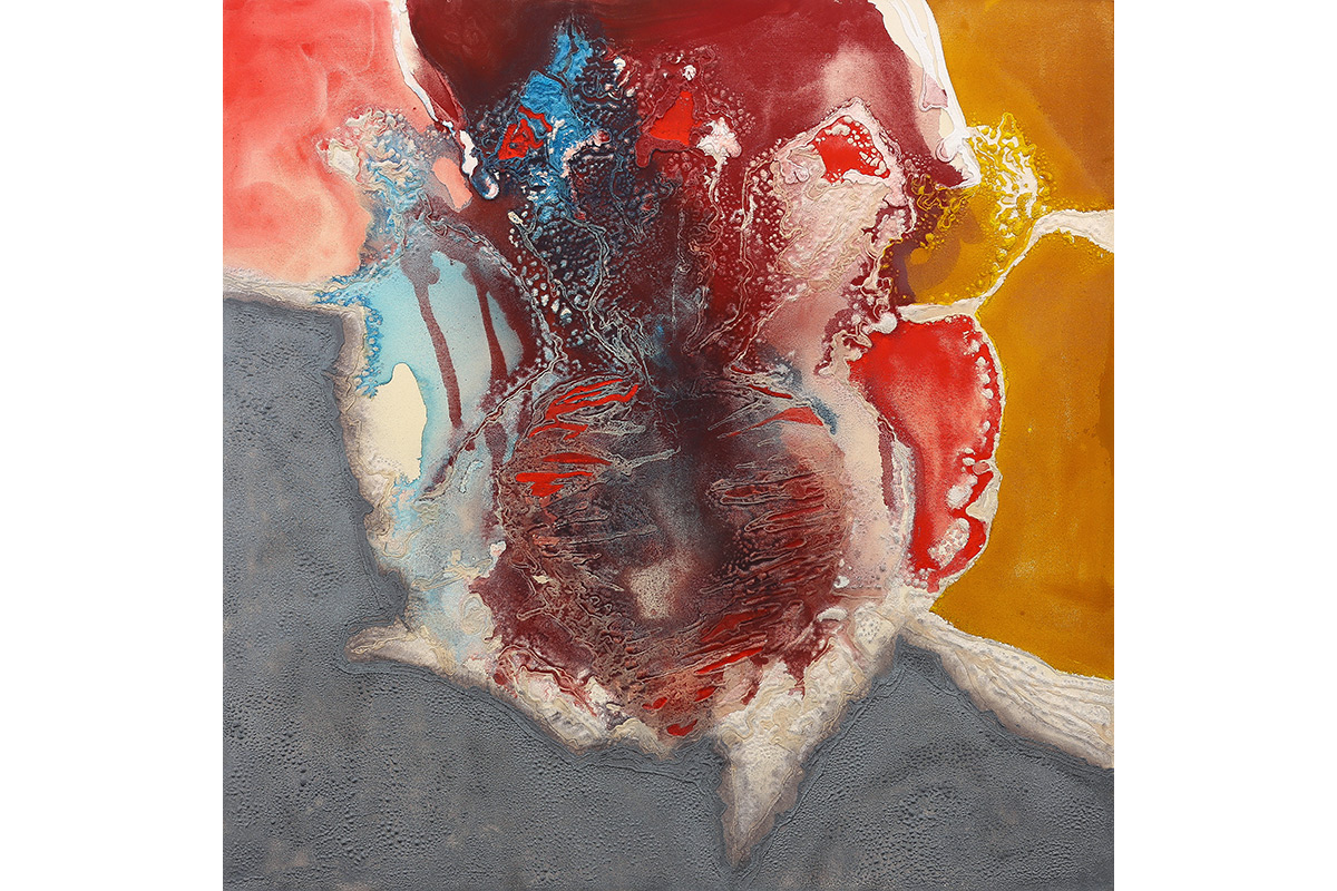 Série Coração, 2017
Dolomita, especularita e pigmentos naturais sobre tela 180 X 180 cm