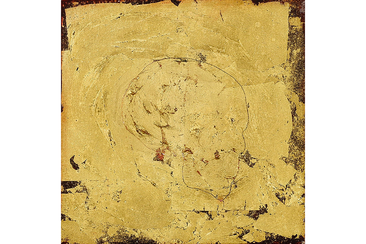 Série Desenhos Fantasmas,  2003/2023
Óleo e folha de ouro30 X 30 cm
